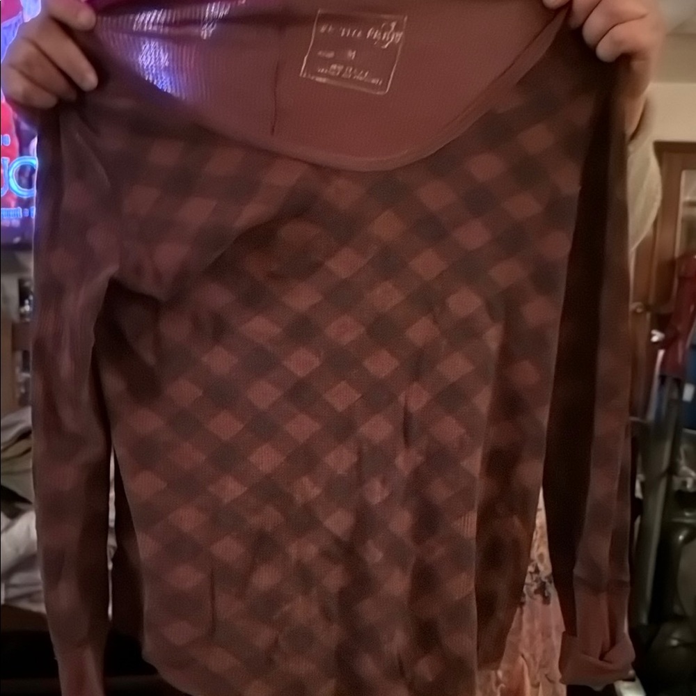 Plaid Long Sleeve Top